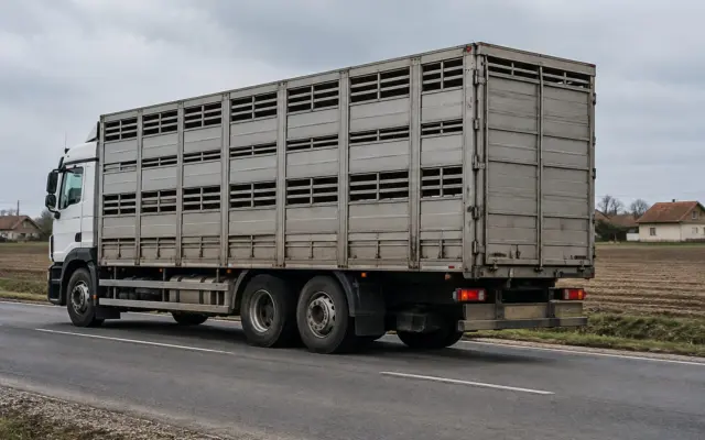 Camion cu porci transportați ilegal